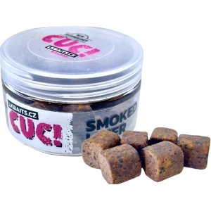 Pop-up Lk Baits Cuc! Patratica Fluoro, Ficat Afumat, 10mm, 100ml