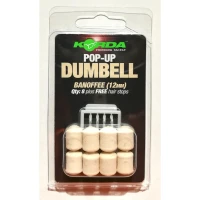 Pelete Artificiale KORDA Slow Sinking Dumbell, Banoffee, White, 12mm, 8buc/pac Pelete Artificiale KORDA Slow Sinking Dumbell, Banoffee, White, 12mm, 8buc/pac