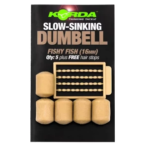 Pelete Artificiale Korda Slow Sinking Dumbell, Banoffee, White, 16mm, 5buc/pac