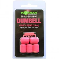 Pelete Artificiale KORDA Slow Sinking Dumbell, Fruity Squid, Pink, 16mm, 5buc/pac Pelete Artificiale KORDA Slow Sinking Dumbell, Fruity Squid, Pink, 16mm, 5buc/pac
