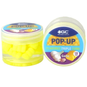 Porumb Siliconic Dip-uit Golden Catch Pop-up, Usturoi, 3 Boabe Legate, 18buc