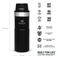 Cana Stanley The Trigger-Action Travel Mug Matte Black Pebble 0.47L Cana Stanley The Trigger-Action Travel Mug Matte Black Pebble 0.47L