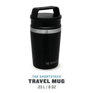 Cana Termoizolanta Stanley The Shortstack Travel Mug Matte Black Pebble 0.23 L