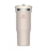 Cana Termoizolanta cu pai STANLEY The IceFlow Flip Straw Tumbler Rose Quartz 0.89L / 30oz 