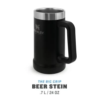 Halba Stanley The Big Grip Beer Stein Matte Black Pebble 0.47L 