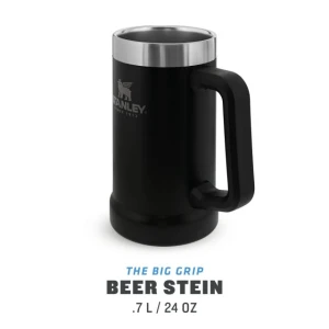 Halba Stanley The Big Grip Beer Stein Matte Black Pebble 0.47l