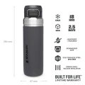 Sticla Termoizolanta STANLEY The Quick-Flip Water Bottle 0.7L / 24oz, Charcoal Sticla Termoizolanta STANLEY The Quick-Flip Water Bottle 0.7L / 24oz, Charcoal