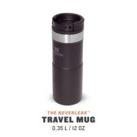 Termos Stanley The Neverleak Travel Mug Matte Black Pebble 0.35l 