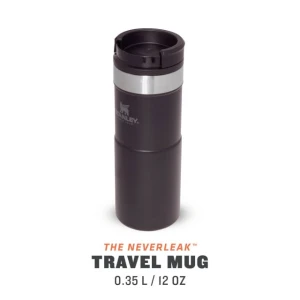 Termos Stanley The Neverleak Travel Mug Matte Black Pebble 0.35l