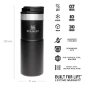 Termos STANLEY The NeverLeak Travel Mug Matte Black Pebble 0.47L Termos STANLEY The NeverLeak Travel Mug Matte Black Pebble 0.47L