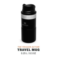 Termos Stanley The Trigger Action Travel Mug Matte Black Pebble 0.25l 
