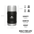 Termos Stanley Artisan Thermal Bottle,Black Moon, 0.5L Termos Stanley Artisan Thermal Bottle,Black Moon, 0.5L