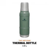 Termos Stanley Artisan Thermal Bottle, Hammertone Green, 1L