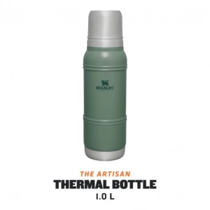 Termos Stanley Artisan Thermal Bottle, Hammertone Green, 1L Termos Stanley Artisan Thermal Bottle, Hammertone Green, 1L