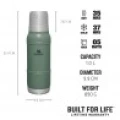 Termos Stanley Artisan Thermal Bottle, Hammertone Green, 1L Termos Stanley Artisan Thermal Bottle, Hammertone Green, 1L