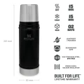 Termos Stanley The Legendary Classic Bottle XSmall Matte Black Pebble 0.47L  Termos Stanley The Legendary Classic Bottle XSmall Matte Black Pebble 0.47L
