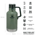 Termos Stanley pentru bere The Easy-Pour Growler Hammertone Green 1.9L  Termos Stanley pentru bere The Easy-Pour Growler Hammertone Green 1.9L