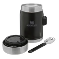 Termos mancare cu tacam Stanley The Legendary Food Jar + Spork Matte Black Pebble 0.4 l  Termos mancare cu tacam Stanley The Legendary Food Jar + Spork Matte Black Pebble 0.4 l