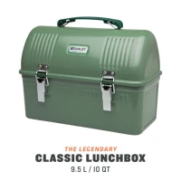 Cutie vintage pentru alimente Stanley Classic Lunch Box Hammertone Green 9.5 L  Cutie vintage pentru alimente Stanley Classic Lunch Box Hammertone Green 9.5 L