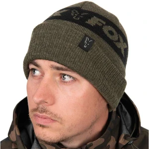 Caciula Fox Collection Beanie Hat Green & Black