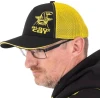 Sapca Black Cat Trucker Cap, Black-Yellow
