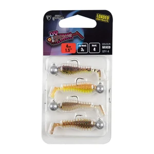 Fox Rage Micro Spikey Fry Mixed Uv Colour Pack Loaded, 4cm, 4 Buc