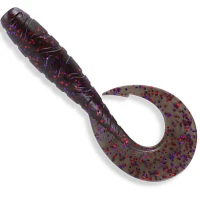 Grub FISHUP Mighty Grub 10cm, Green Pumpkin Brown Red & Purple, 7buc/pac