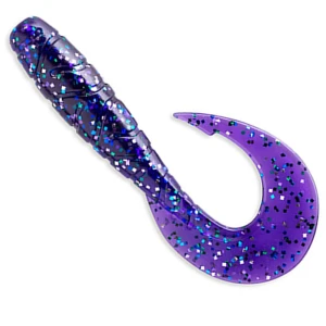 Grub FISHUP Mighty Grub 13.3cm, Dark Violet Peacock & Silver, 4buc/pac