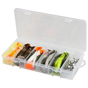 Kit Spinning Shad + Jig + Cutie Savage Gear Cannibal, Mixed Colors, 6.8cm/8cm, Model M, 36buc Accesorii/cutie