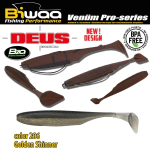 Shad Biwaa Deus 5 13cm 206 Golden Shiner 5buc/plic