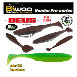 Shad Biwaa Deus 10cm 202 Limetreuse 7buc/plic