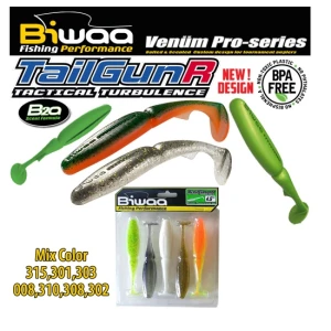 SHAD Biwaa TAILGUNR SWIMBAIT 3.5" 9cm Mix Color 7buc/plic SHAD Biwaa TAILGUNR SWIMBAIT 3.5" 9cm Mix Color 7buc/plic