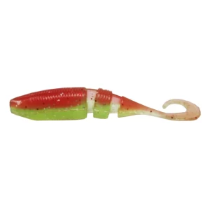 Shad Lake Fork Sickle Tail Baby Shad 2.25 Inch Red-chart Ice 15/pac