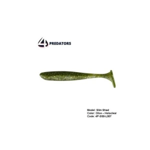 Slim Shad 4predators Floating 9cm / 5buc / 4.3gr Olive-holoclear