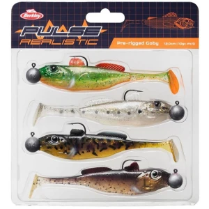Set BERKLEY Pulse Realistic Goby Prerigged, 12cm, 4buc/plic