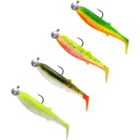Set Shad Savage Gear Cannibal, 8cm/5g+7g 2/0, Darkwater Mix, 4+4buc/pac