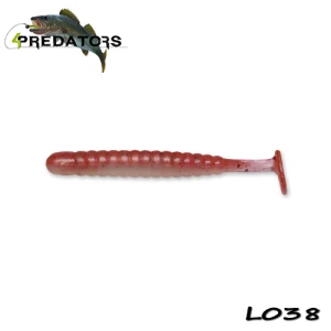 Shad 4Predators Worm Shad Laminat 8cm culoare L038 Red Texas 6buc/plic Shad 4Predators Worm Shad Laminat 8cm culoare L038 Red Texas 6buc/plic
