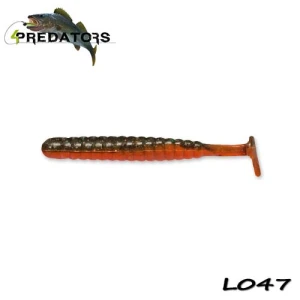 Shad 4Predators Worm Shad Laminat 8cm culoare L047 Baby Bass Orange 6buc/plic Shad 4Predators Worm Shad Laminat 8cm culoare L047 Baby Bass Orange 6buc/plic