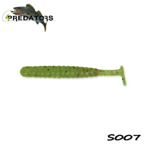 Shad 4Predators Worm Shad Laminat 8cm culoare S007 Green Rainbow 6buc/plic Shad 4Predators Worm Shad Laminat 8cm culoare S007 Green Rainbow 6buc/plic