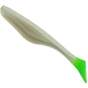 Shad Bass Assasin Turbo Walleye, Pearl Chartreuse Tail, 10cm, 10buc/pac