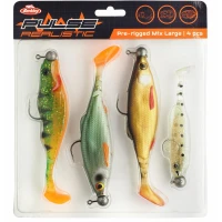 Shad BERKLEY Pulse Realistic Prerigged Mix Large, Culori Asortate, 4buc/Blister