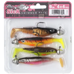 Shad Berkley Sick Swimmer, Culori Asortate, 9cm, 4buc/blister