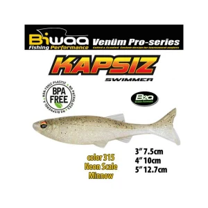Shad Biwaa Kapsiz 7,5cm, culoare 315 Neon Scale Minnow Shad Biwaa Kapsiz 7,5cm, culoare 315 Neon Scale Minnow