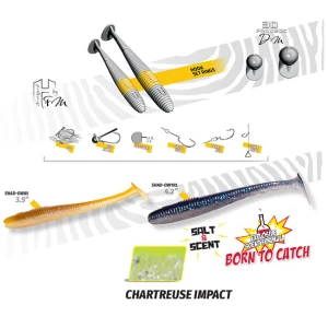 Shad Colmic Herakles Shad-ow70 7cm Chartreuse Impact, 8buc/plic