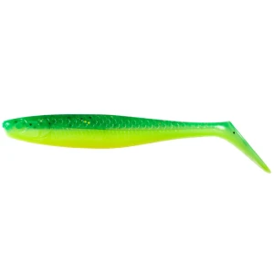 Shad Dam Slim Paddle Tail 10cm, 7g, Uv Green Lime, 4buc/pac