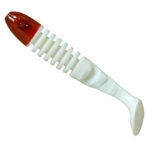 Shad Delalande Skeleton, Blanc Tete Rouge, 8cm, 5buc/pac