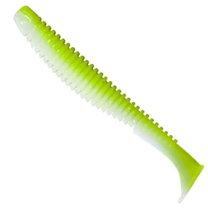 Shad FAST STRIKE Down Shad 9cm, White Neon Yellow, 10buc/pac Shad FAST STRIKE Down Shad 9cm, White Neon Yellow, 10buc/pac