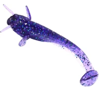 Shad FISHUP Catfish, 5cm, Dark Violet Peacock and Silver, 10buc/pac