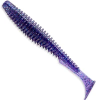 Shad Fishup U-shad, 10.1cm, Dark Violet Peacock & Silver, 8buc/pac