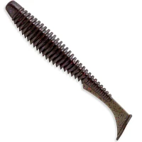 Shad Fishup U-shad, 10.1cm, Green Pumpkin Brown Red & Purple, 8buc/pac